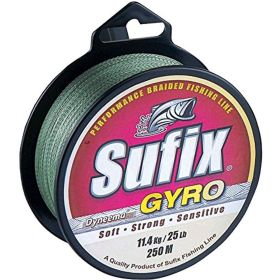 Sufix Gyro Braid Örgü 0.50 mm 41.3 kg Çekme Kapasitesi 135 m Koyu Yeşil Olta İpi Misinası