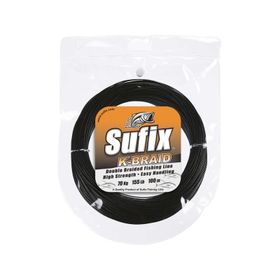 Sufix K Braid 44 Lb 100 m 19 kg 2X Siyah İp Misina