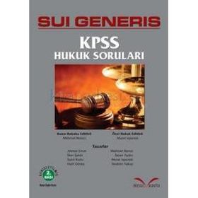SUI GENERIS KPSS HUKUK SORULARI - KOLEKTIF