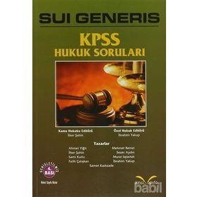 SUI GENERIS KPSS HUKUK SORULARI - KOLEKTIF