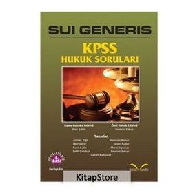 SUI GENERIS KPSS HUKUK SORULARI - KOLEKTIF
