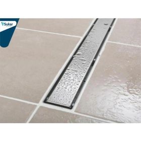 Sukar 1154-1035023-01 Line 2 50 cm Plain Izgaralı Krom Duş Kanalı