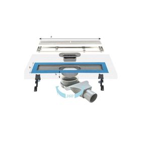 Sukar 1154-1036023-01 Line 2 60 cm Plain Izgaralı Krom Duş Kanalı