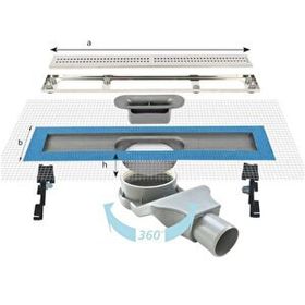 Sukar 1154-1038023-01 Line 2 80 cm Plain Izgaralı Krom Duş Kanalı