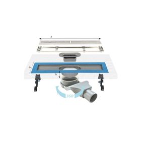 Sukar 1154-1038023-01 Line 2 80 cm Plain Izgaralı Krom Duş Kanalı