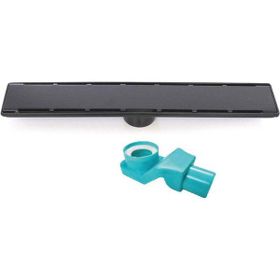 Sukar 1156-1034000-31 Line 6 40 cm Siyah Plain Izgaralı Duş Kanalı