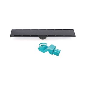 Sukar 1156-1034000-31 Line 6 40 cm Siyah Plain Izgaralı Duş Kanalı