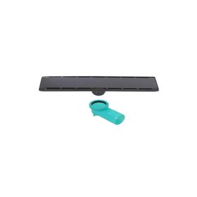 Sukar 1156-1036000-31 Line 6 60 cm Siyah Plain Izgaralı Duş Kanalı