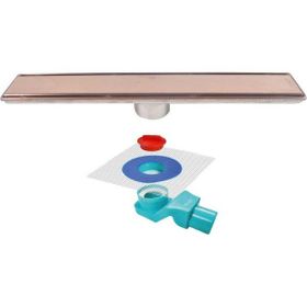 Sukar 1156-1036000-51 Line 6 60 cm Bronz Plain Izgaralı Duş Kanalı