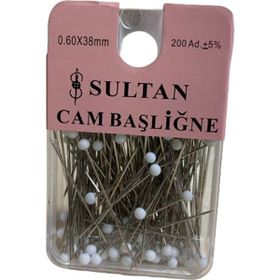 Sultan Beyaz Cam Başlı Toplu İğne