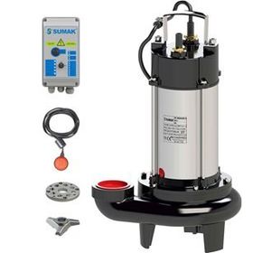 Sumak SBRT15/2 Trifaze 380V 1.5 HP Bıçaklı Foseptik Dalgıç Pompa