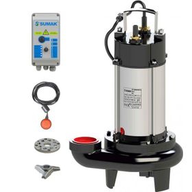 Sumak SBRT18/2 Trifaze 380V 1.5 HP Bıçaklı Foseptik Dalgıç Pompa