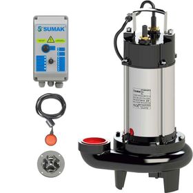 Sumak SBRT18/2P Trifaze 380V 1.8 HP Parçalayıcı Bıçaklı Foseptik Dalgıç Pompa