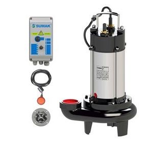 Sumak SBRT18/2P Trifaze 380V 1.8 HP Parçalayıcı Bıçaklı Foseptik Dalgıç Pompa