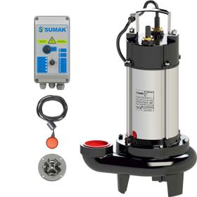 Sumak SBRT19/2P Trifaze 380V 1.8 HP Parçalayıcı Bıçaklı Foseptik Dalgıç Pompa