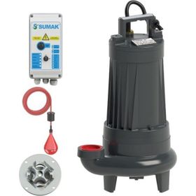 Sumak SBRT75/3-P Trifaze 380V 7.5 HP Parçalayıcı Bıçaklı Foseptik Dalgıç Pompa