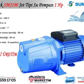 Sumak SMJ100 Monofaze Kendinden Emişli Jet Pompa