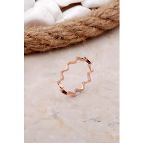 Sümer Telkari 3521 Dalgalı Rose Ince Gümüş Yüzük