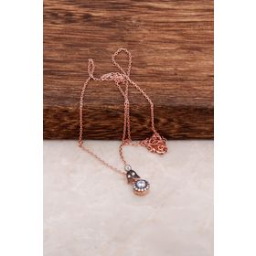 Sümer Telkari 6524 2527500 Elmas Montürlü Rose Gümüş Kolye