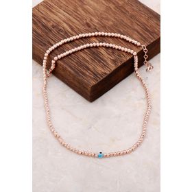 Sümer Telkari 6854-MP6854 Telkâri Dorissa Rose Nazar Boncuklu Gümüş Kolye