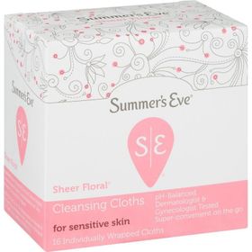 Summer's Eve Sheer Floral 16 Adet Özel Bölge Temizlik Mendili