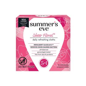 Summer's Eve Sheer Floral 16 Adet Özel Bölge Temizlik Mendili