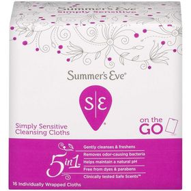 Summer's Eve Simply Sensitive 16 Adet Özel Bölge Temizlik Mendili