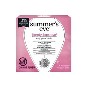 Summer's Eve Simply Sensitive 16 Adet Özel Bölge Temizlik Mendili