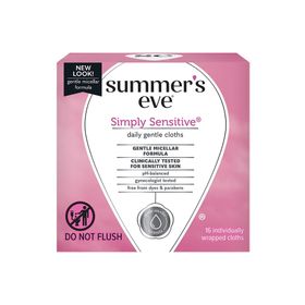 Summer's Eve Simply Sensitive 16 Adet Özel Bölge Temizlik Mendili