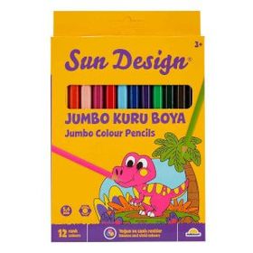 Sun Design 12’li 4992 Jumbo Kuru Boya Kalemi