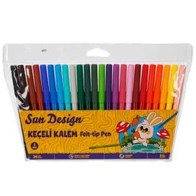 Sun Design 24’lü 4989 Yıkanabilir Keçeli Boya Kalemi