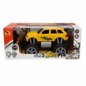 Suncon 1:18 Uzaktan Kumandalı Jumbo Wheels 26 cm Sarı Pickup USB Şarjlı Araba