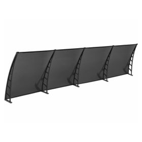 Sundurmagross Crocus Kapı Pencere Üstü Pratik 80x480 Siyah Sundurma