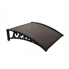 Sundurmagross Kapı Pencere Üstü 100x150 cm Siyah 6mm Levhalı Pratik Sundurma