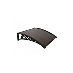 Sundurmagross Kapı Pencere Üstü 100x150 cm Siyah 6mm Levhalı Pratik Sundurma