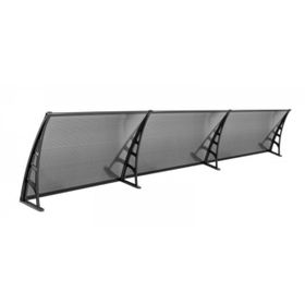 Sundurmagross Lotus Kapı Pencere Üstü Pratik 70x360 cm Siyah Sundurma