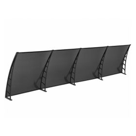 Sundurmagross Lotus Kapı Pencere Üstü Pratik 70x480 Siyah Sundurma