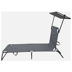 Sunfun Metal Gri Şezlong