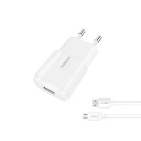 Sunix 2.1A USB-A Girişli Beyaz S-21 Micro Şarj Aleti Seti