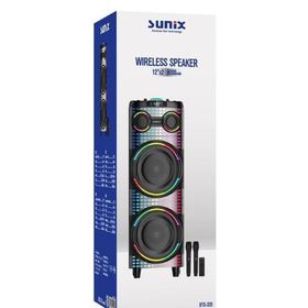 Sunix BTS-320 100 W Çift Mikrofonlu Kumandalı 107 cm Siyah Bluetooth Hoparlör