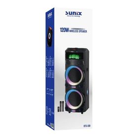 Sunix BTS-330 120 W 8000 mAh Çift Mikrofonlu Kumandalı Bluetooth Hoparlör