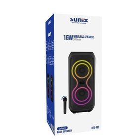 Sunix BTS-460 16 W Bass Mikrofonlu Siyah Bluetooth Hoparlör