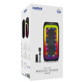 Sunix BTS-X700 80 W Çift Mikrofonlu Ledli Bluetooth Hoparlör