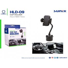 Sunix HLD09 Siyah Araç İçi Telefon Tutucu