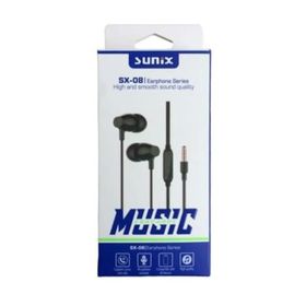 Sunix SX08 Siyah Kulakiçi 3.5 mm Kulaklık