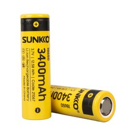Sunkko 3.7 Volt 3400 Mah 18650 Şarj Edilebilir Pil 2 Adet Lityum İon Şarjlı Pil