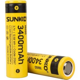 Sunkko 3.7 Volt 3400 Mah 18650 Tekli Şarj Edilebilir Pil