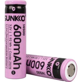 Sunkko IFR 3.2 Volt 600 Mah 14500 Tekli Şarj Edilebilir Pil