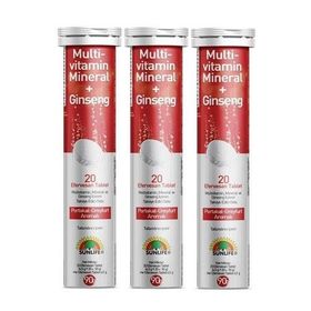Sunlife Multivitamin Mineral Ginseng 20 Efervesan Tablet