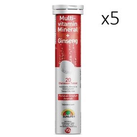 Sunlife Multivitamin Mineral Ginseng 20 Efervesan Tablet
